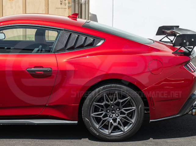 2024-UP FORD MUSTANG S650 | CARBON FIBER SIDE QUARTER WINDOW LOUVER SUN SHADE COVER